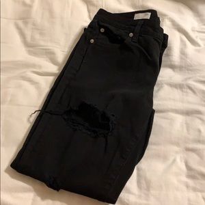 Gap black distressed jeans